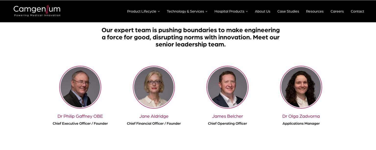 Cambridge corporate photography portfolio - Camgenium