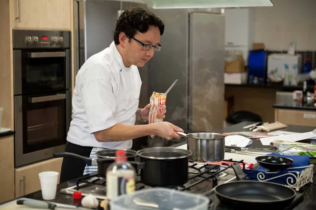 Andrew “Koj” Kojima cooking event photography cambridge